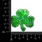 1.5" Green Sequin Shamrock, St Patrick's Day, Clover, Embroidered, Iron on Patch